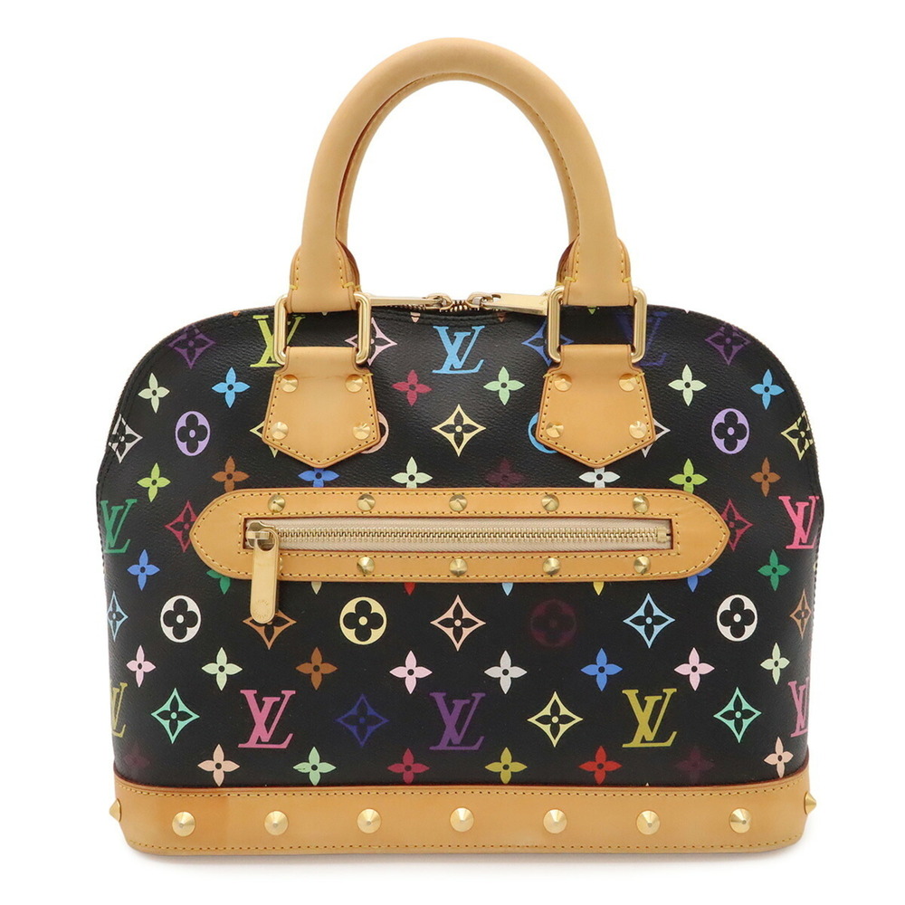 LOUIS VUITTON Louis Vuitton Monogram Multicolor Alma Handbag Studs Noir Black...